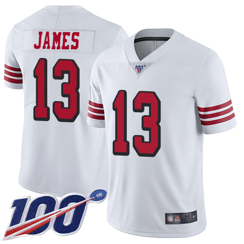 San Francisco 49ers Limited White Men Richie James NFL Jersey #13 100th Season Rush Vapor Untouchable